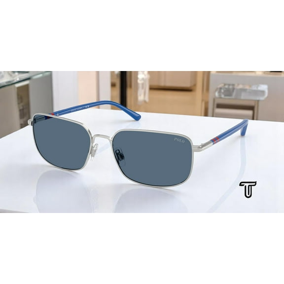 Polo Ralph Lauren PH3159 900180 58mm Rectangle Sunglasses Men's Bright Royal Blue