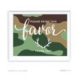thumbnail image 1 of Koyal Wholesale 8.5 x 11 Please Enjoy This Favor, Thank You Woodland Camouflage Boy Baby Shower Party Signs, 1 of 1