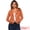 S Orange, variant on Women's Faux Suede Jacket Long Sleeve Zip Up Lapel Outerwear S Orange
