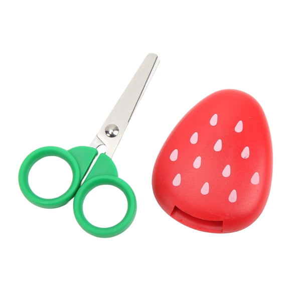 Scissors, Develop Hands on Ability Soft Handle Portable Back  Cute Scissors Cartoon Fruit  for Home Decoration for Student for Household