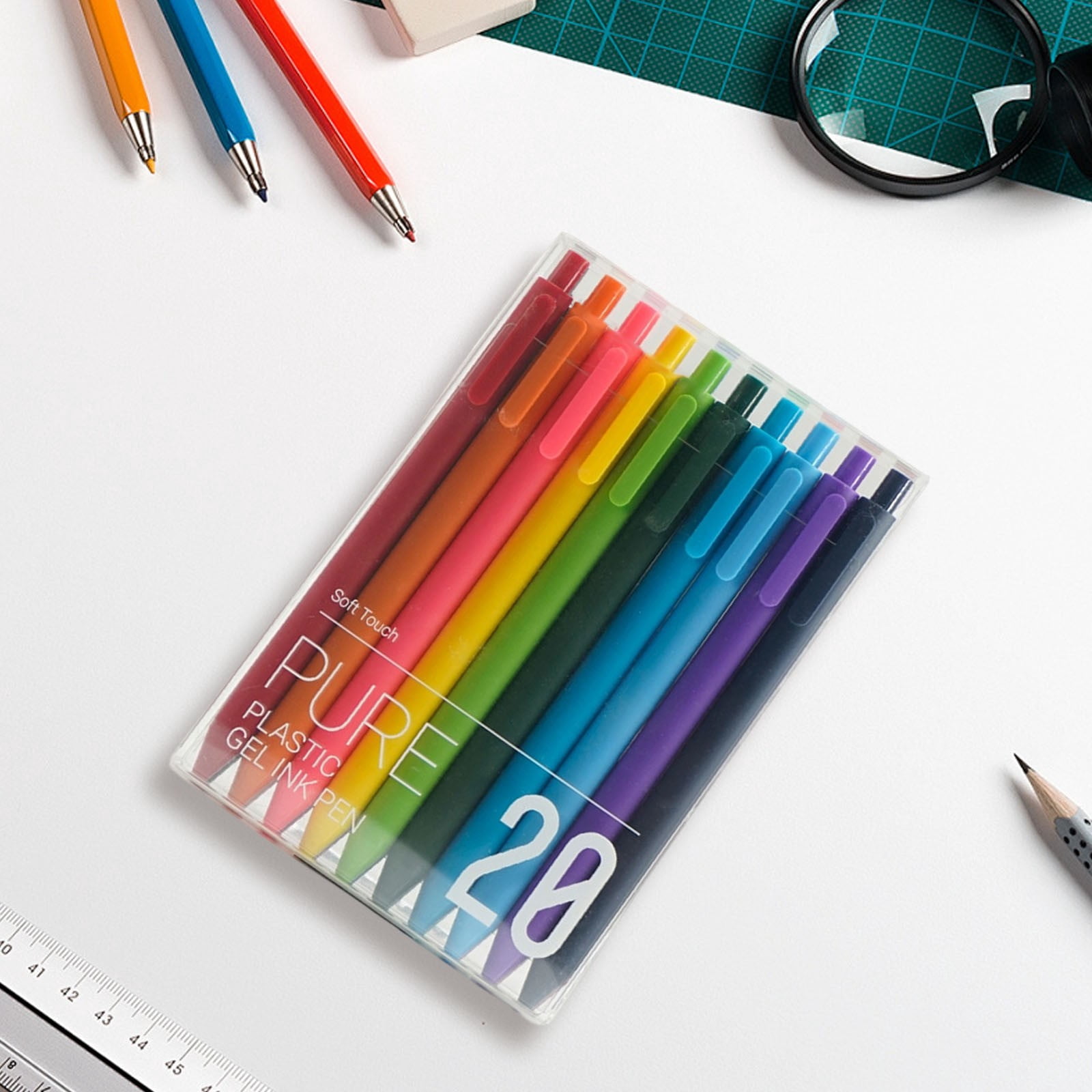 Gel Pens, 0.5mm Fine Point Pen, Assorted Color Retractable Gel Pen, Quick Drying Smooth Writing Pen, Leak Proof Ink Pen for Coloring Doodling Drawing Scrapbooking Office Daily Writing Use