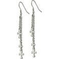 thumbnail image 3 of Stainless Steel Polished Multi Strand Cross Dangle Shepherds Hook Earrings Made In China sre908, 3 of 5
