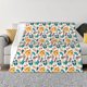 thumbnail image 1 of Fotbe Travel Elements Manta de Franela con Estampado, Manta Ultrasuave para Cama, Sofá, Auto, Hipoalergénica y Antibolitas-60"x50", 1 of 6