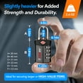 thumbnail image 3 of Forge Combination Locks, 2 Pack Black Luggage Locks., 3 of 7