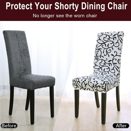 Piccocasa Stretchy Dining Chair Cover Short Chair Covers