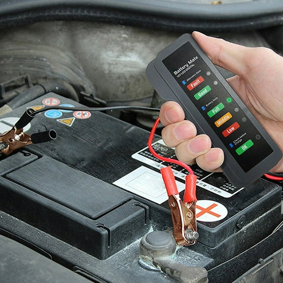 WEAVILUX Car Battery Analyzer Red Lightweight Convenient Accurate Measurement Tool