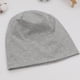 thumbnail image 5 of Gorro de algodón puro, color sólido, estilo de sombrero con sellado hexagonal, gorro de algodón gris y negro, fino, de doble capa, 5 of 5