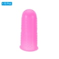 thumbnail image 3 of Protector de punta de dedo de silicona Uxcell, cubre dedales de goma, rosa, tamaño mediano, paquete de 10, 3 of 5