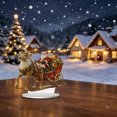 thumbnail image 5 of Clearance 2D Santa Sleigh Figurines Christmas Decor, Cute Santa Christmas Decorations for Home, Christmas Centerpieces Figurine for Tables, 5 of 7