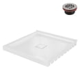 thumbnail image 6 of Streamline DT-2239-118 34 in. x 34 in. Corner PP Shower Base in Glossy White With Center Drain, Drain Included, 6 of 19