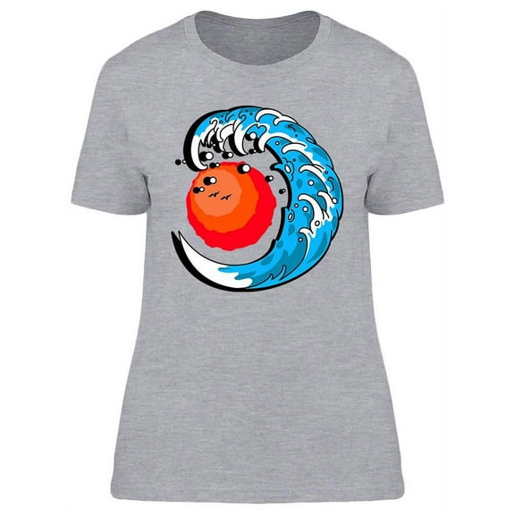 Japanese Wave T-Shirt Women -Image by Shutterstock, Female Medium
