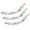 Macaron color, variant on 3pcs Colorful Celebration Flags Stylish Paper Fan Shaped Banners Eye Catching Birthday Party Accessories for Kids