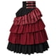 thumbnail image 5 of Falda gótica steampunk de cintura alta para mujer, ideal para disfraces de Navidad y mascaradas. Rojo, 5 of 8