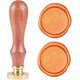 thumbnail image 1 of Sello de cera de calabaza, reemplazable, de 25 mm, con cabeza de latón y mango de madera, para adornos, invitaciones de boda, tarjetas, botellas, regalos, decoración navideña., 1 of 7