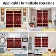 thumbnail image 5 of Red Black Boho Kitchen Curtains Window Panels, Vintage Ethnic Tribe Abstract Art Retro Insulated Window Treatment Curtain, Grommet Curtains for Bedroom/Living Room/Bathroom, 2 Piece 52"Wx63"L, 5 of 8