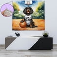 thumbnail image 4 of Happy Father's Day Boykin Spaniel Playing Basketball with Best Dad Jersey Tapestry Dog Lover Wall Hanging Backdrop Home Decor - 13006, 4 of 5