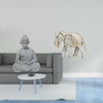 thumbnail image 2 of Escultura de madera de mono, y Buda, tallada a mano, figura coleccionable para hotel, patio, escritorio, estantería, decoración de recuerdo d, 2 of 8