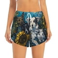 thumbnail image 2 of Hirioo Sunset Sunflower Dog for Women's Double Layer Athletic Shorts High-Performance Gym Shorts with Inner Pocket, Elastic Waistband-Large, 2 of 7