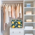 thumbnail image 4 of Yayeee Collapsible Cube Storage Bin with Lid Fabric Closet Decorative Basket with Handles, Green Lemons, 4 of 7