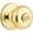 Polished Brass, variant on Kwikset 730J 3 CP Juno Bed/Bath Knob, Polished Brass — Residential Use, Standard Application