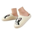thumbnail image 3 of Wovix Women's Cute Frog Slippers Fuzzy Memory Foam Kawaii Cartoon Animal Graphic Slippers Winter Fall Warm Fluffy Shoes Two-Tone Basic Lightweight Daily, 3 of 9