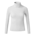 thumbnail image 5 of Tiqkatyck Women Summer Tops Clearance, Women's Knitted Sweater Solid Color High Neck Bottoming Turtleneck Sweater Tops, Corset Tops for WomenWhite L, 5 of 8