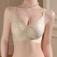 thumbnail image 2 of Alun Leopard Print Bras for Women with Light Support No Underwire Seamless Thin Padding Bralettes Soft Comfortable Smoothing Wireless Everyday Tshirt Bra Beige M, 2 of 7