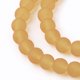thumbnail image 3 of Transparent Glass Bead Strands Frosted Round Goldenrod 8mm Hole: 1~1.6mm about 99pcs/strand 31.4 inch, 3 of 3