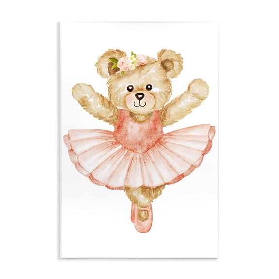 Stupell Industries Eclectic Teddy Bear Ballet Tutu Wall Plaque Art, 10 x 15, by Amy Hall