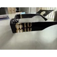 thumbnail image 4 of Miu Miu 1AB5S0 Women's Rectangle Sunglasses - Black, 4 of 6