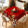 thumbnail image 4 of Tchckioa Winter Red Tablecloth for Restaurant Decor,54x54 Inch Square Stain Proof Table Cloth Cover, 4 of 7