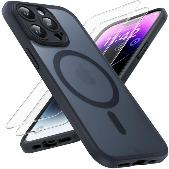 Funda TOCOL Magnetic 3 en 1 para iPhone 14 Pro Max de 6.7 pulgadas, color negro