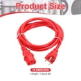 thumbnail image 2 of Uxcell 6ft 18 AWG Red 18/3 Universal Power Cord C13 to NEMA 5-15P 10A 125V 3-Prong Extension Power Cord, 2 of 5