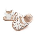 thumbnail image 4 of Ierhent Toddler Boy Sandals Kid's Single Layer Premier Leather Sandals Kids White,11, 4 of 7