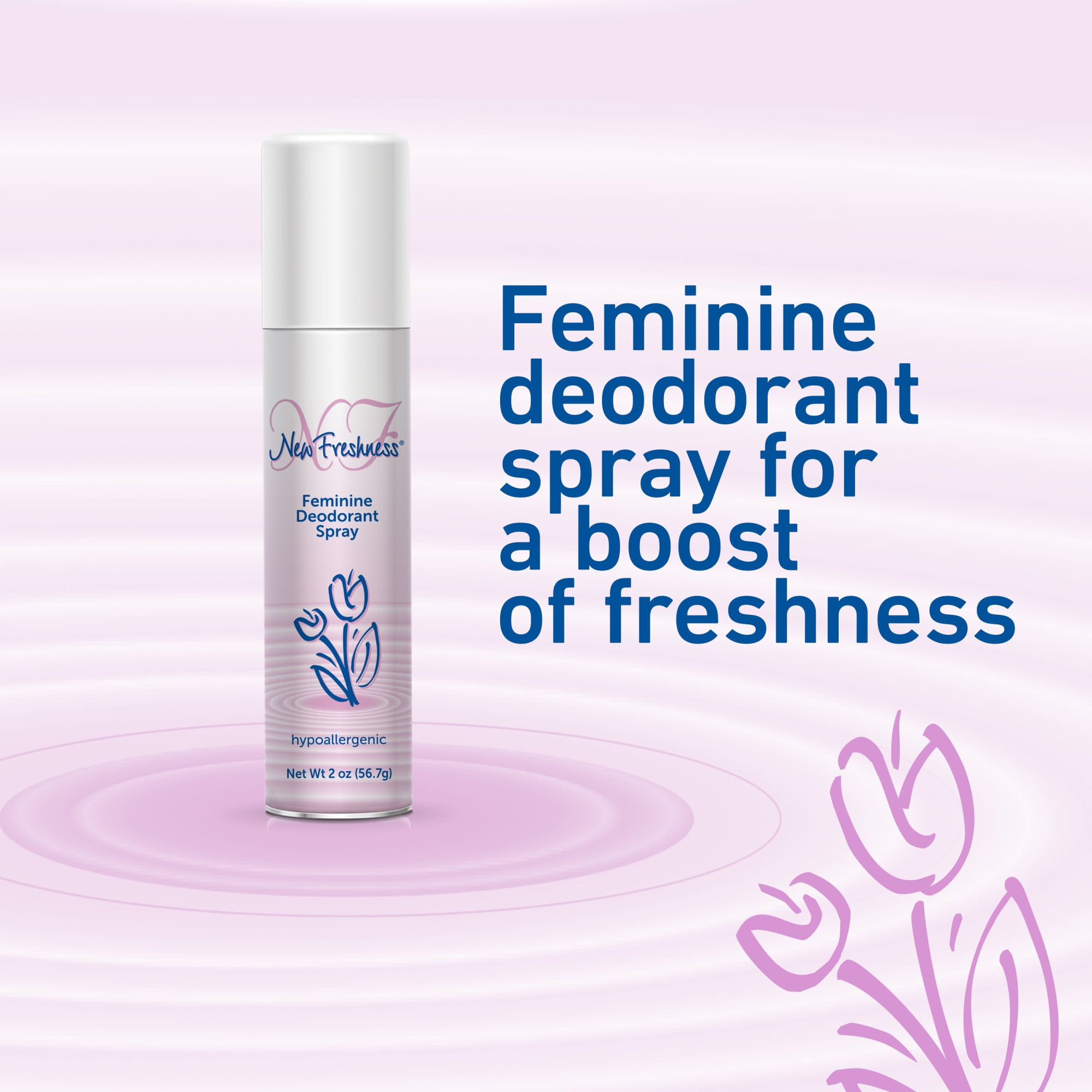 New Freshness Feminine Deodorant Spray, Hypoallergenic, Orig