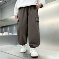thumbnail image 5 of OSOLU Children Boys Cargo Pants Outdoor Adventures Hiking Joggers with Adjustable Ankles Sportswear All Season Holiday Vibrant Trousers, 5 of 7