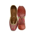 thumbnail image 4 of Women Flat Phulkari Punjabi Jutti Ethnic Mojari Indian Jooti Gift For Her US 9.5/ EURO 41, 4 of 5