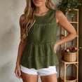 thumbnail image 5 of MAFYTYTPR Women's Tiered Ruffle Knit Tank Tops Spring Summer Solid Color Round Neck Casual Tops for Everyday Wear 1PC S-XXL, 5 of 9