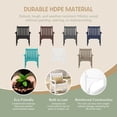 thumbnail image 5 of WestinTrends Malibu 5-Piece HDPE Outdoor Patio Chair and Round Table Dining Set, White, 5 of 15