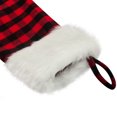 thumbnail image 3 of Calcetines navideños Calcetines a cuadros rojos y negros Suministros de decoración navideña, 3 of 5
