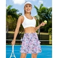 thumbnail image 5 of Women’s Athletic Pleated Tennis Skirt with Shorts High Waist Ruffle Golf Skort with Pockets Lightweight Workout Skirt, 5 of 6
