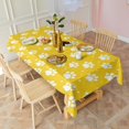 Dog Paw Print Yellow Pattern Waterproof Tablecloth, Rectangular Fabric ...