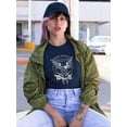thumbnail image 2 of Old School Eagle Badge Shaped T-Shirt Women -Image by Shutterstock, Female 3X-Large, 2 of 4