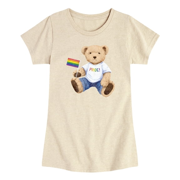 Instant Message - Pride Teddy Bear -Toddler Girls Short Sleeve T-shirt Toddler Short Sleeve Graphic T-Shirt