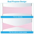 thumbnail image 4 of Uxcell 14"x5" Stretch Chair Sashes Bow Sash Elastic Chair Cover Bands Sashes Bow Tie Pink 25 Pack, 4 of 6