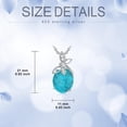 thumbnail image 6 of THOYAS 925 Sterling Silver Turquoise Pendant Necklace Dragonfly Butterfly Oval Vintage Boho Victorian Style Jewelry Gift for Women, 6 of 6