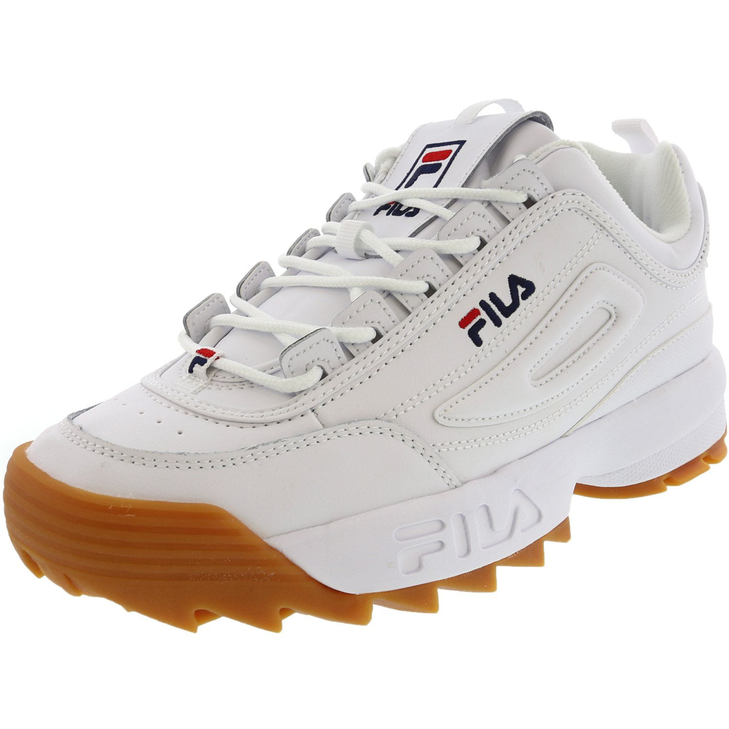FILA - Fila Women's Disruptor Ii Premium White/Fila Navy/Gum Ankle-High ...