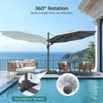 thumbnail image 4 of 10 Feet Patio Umbrella, Outdoor Cantilever Round Umbrella with Creative Swivel Handle and Easy Tilt, Windproof Offset Umbrella with 360° Rotation Patio Umbrellas for Garden Backyard Pool, 4 of 8