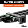thumbnail image 3 of CURT 58002 Easy-Mount Vehicle Trailer Wiring Connector Mounting Bracket for 1-1/4-Inch Receiver, 4 or 5-Way Flat, 3 of 3