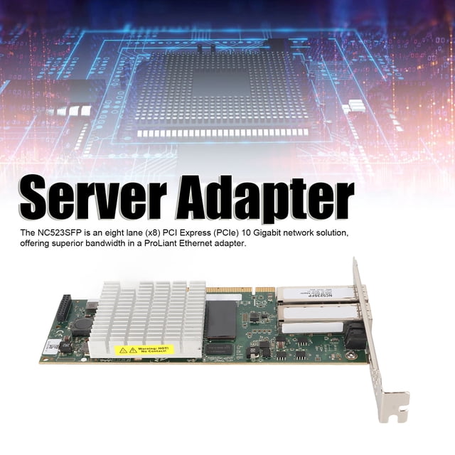Adaptador de servidor de 10 GB, 2 puertos SFP, PCI Express X8, Plug and Play, indicador LED, tarjeta de red PCIe para ProLiant DL360e y DL360p